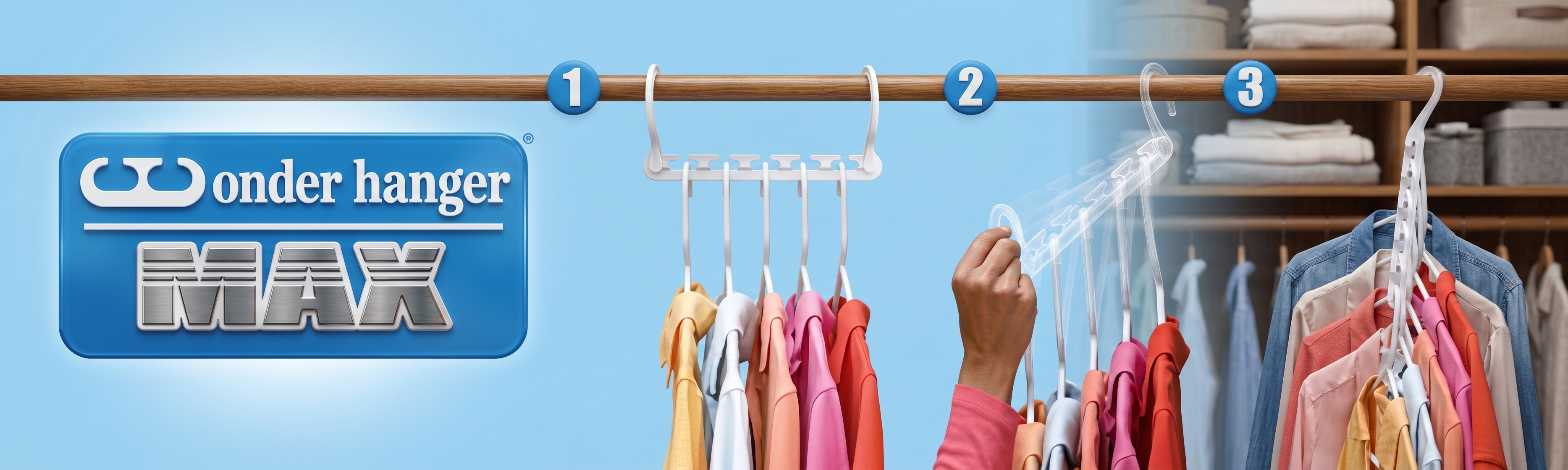 Perfectly organized Wonder Hanger closet